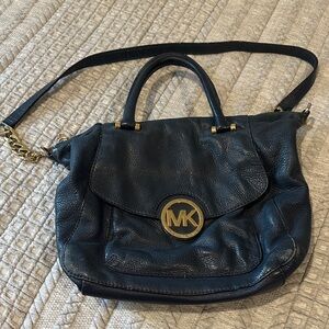 Michael Kors Black Leather Shoulder Bag